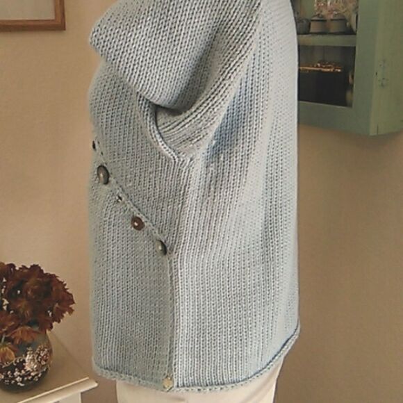Pure Handknit Light Blue Sweater Soft Girl - Picture 5 of 12